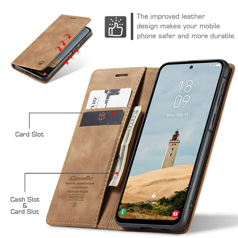 CaseMe Samsung Galaxy A36 5G Wallet Suede Leather Case