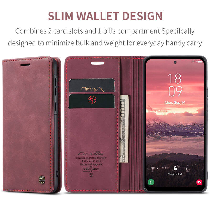 CaseMe Samsung Galaxy A36 5G Wallet Suede Leather Case