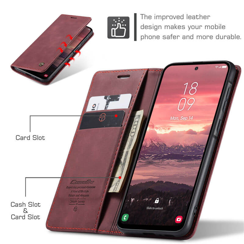 CaseMe Samsung Galaxy A36 5G Wallet Suede Leather Case