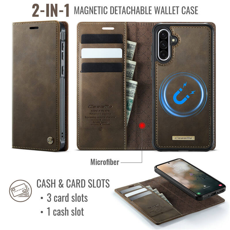 CaseMe Samsung Galaxy A36 5G 2-in-1 Magnetic Wallet Case
