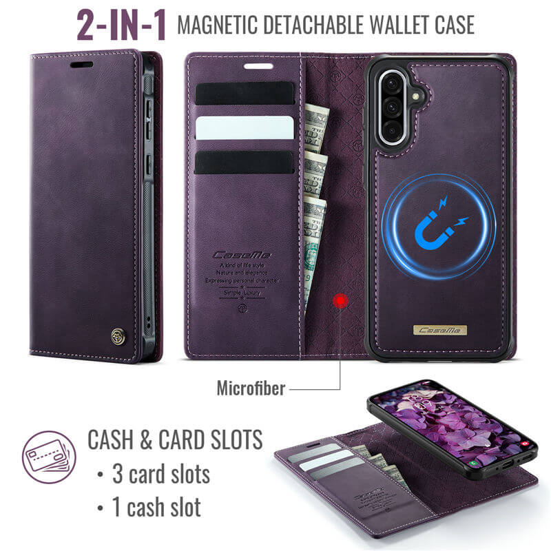 CaseMe Samsung Galaxy A36 5G 2-in-1 Magnetic Wallet Case