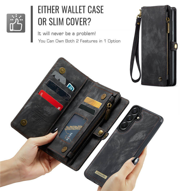 CaseMe Samsung Galaxy A37 2-in-1 Magnetic Wallet Case with Wrist Strap