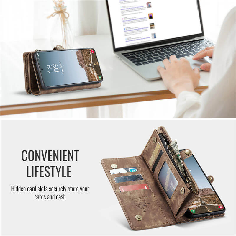 CaseMe Samsung Galaxy A37 2-in-1 Magnetic Wallet Case with Wrist Strap