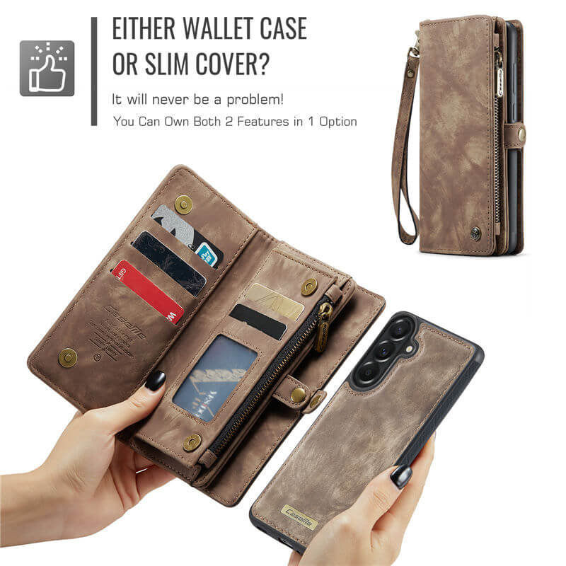 CaseMe Samsung Galaxy A37 2-in-1 Magnetic Wallet Case with Wrist Strap