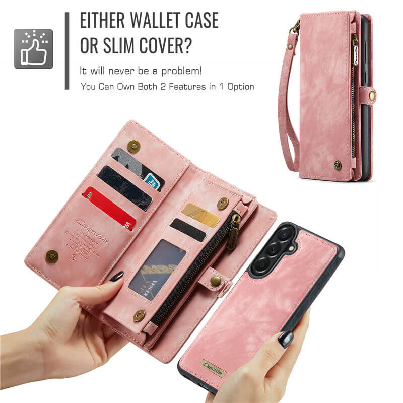 CaseMe Samsung Galaxy A37 2-in-1 Magnetic Wallet Case with Wrist Strap