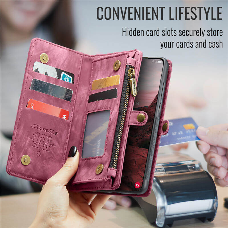 CaseMe Samsung Galaxy A37 2-in-1 Magnetic Wallet Case with Wrist Strap