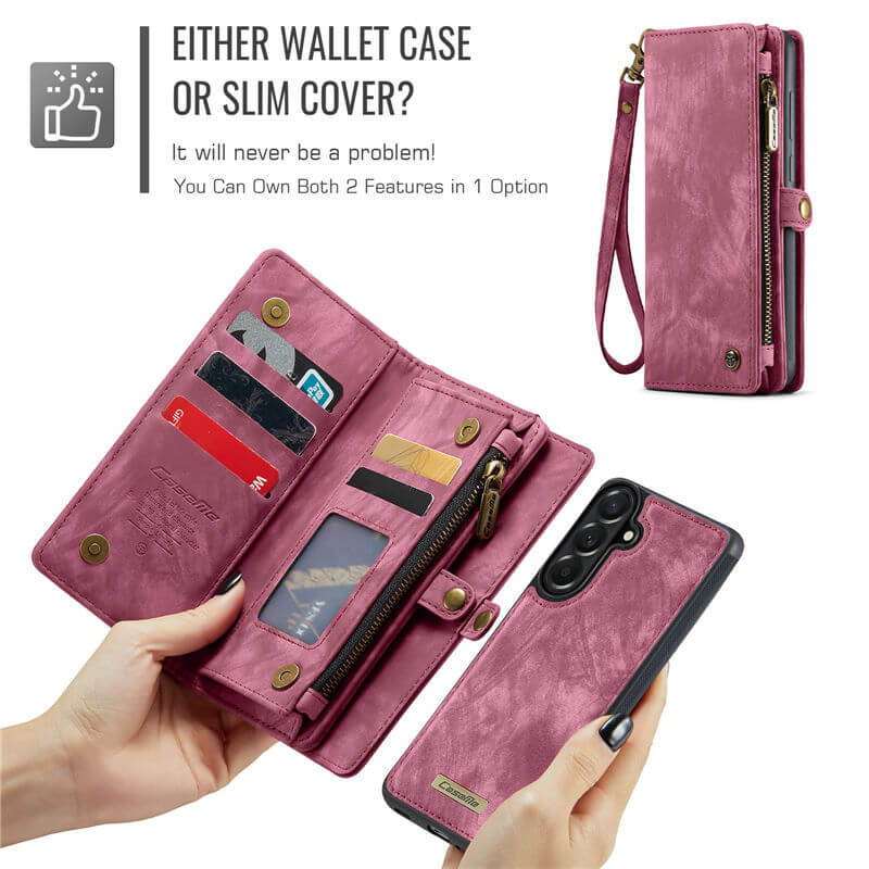 CaseMe Samsung Galaxy A37 2-in-1 Magnetic Wallet Case with Wrist Strap