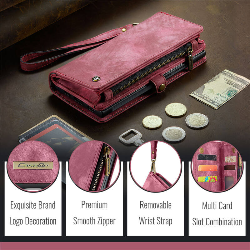 CaseMe Samsung Galaxy A37 2-in-1 Magnetic Wallet Case with Wrist Strap