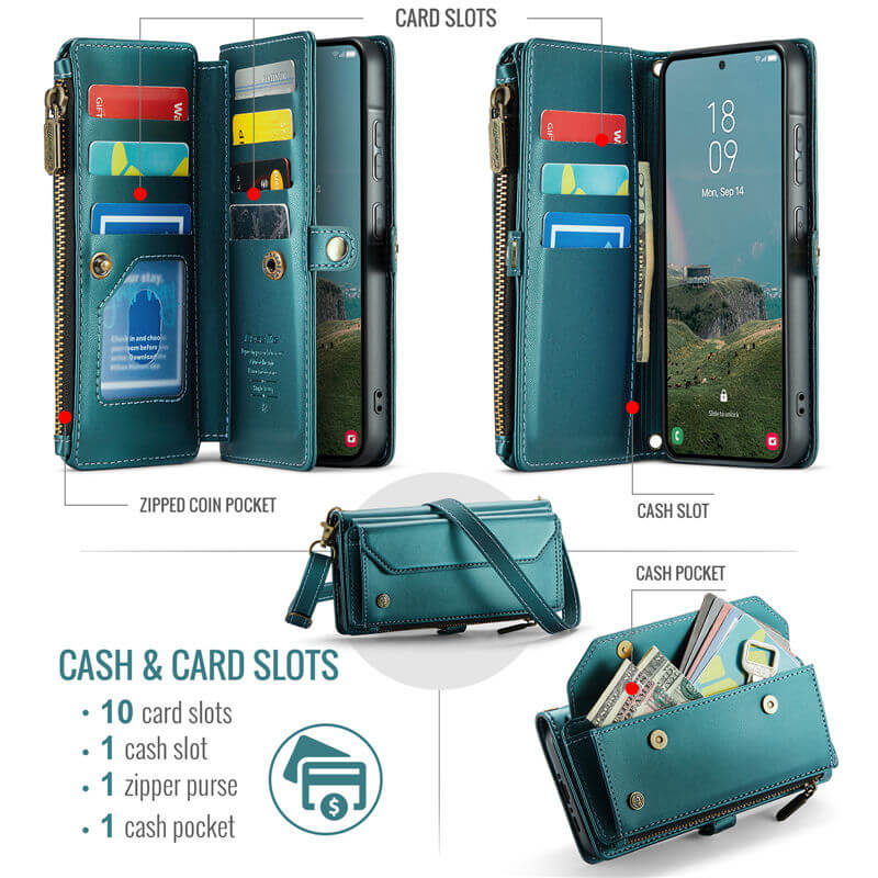 CaseMe Samsung Galaxy A37 Wallet RFID Blocking Crossbody Phone Case