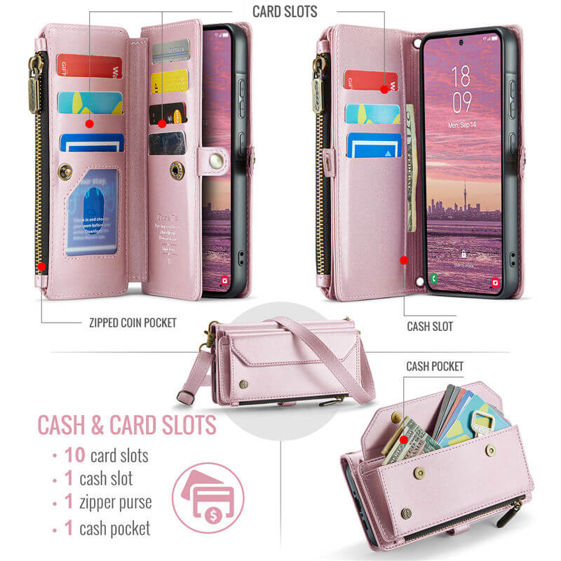 CaseMe Samsung Galaxy A37 Wallet RFID Blocking Crossbody Phone Case