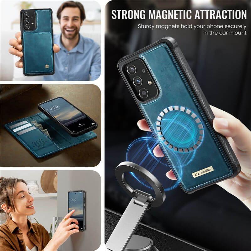 CaseMe Samsung Galaxy A52 2-in-1 Magnetic Wallet Case