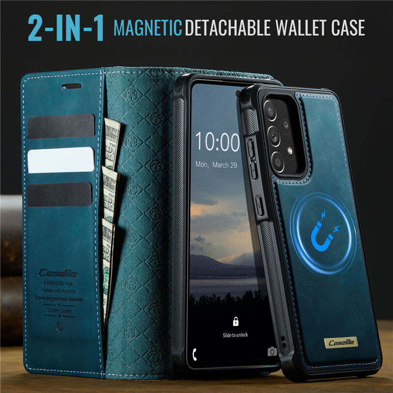 CaseMe Samsung Galaxy A52 2-in-1 Magnetic Wallet Case