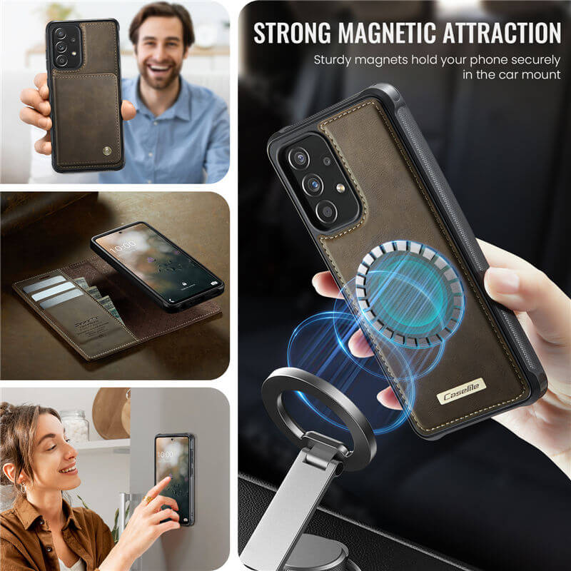 CaseMe Samsung Galaxy A52 2-in-1 Magnetic Wallet Case