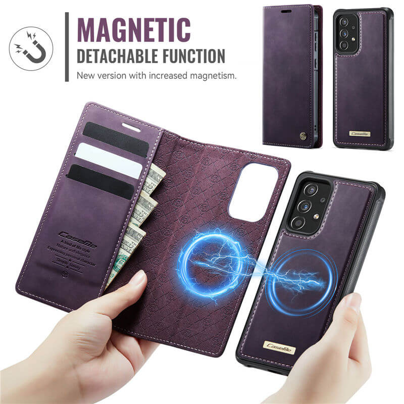 CaseMe Samsung Galaxy A52 2-in-1 Magnetic Wallet Case