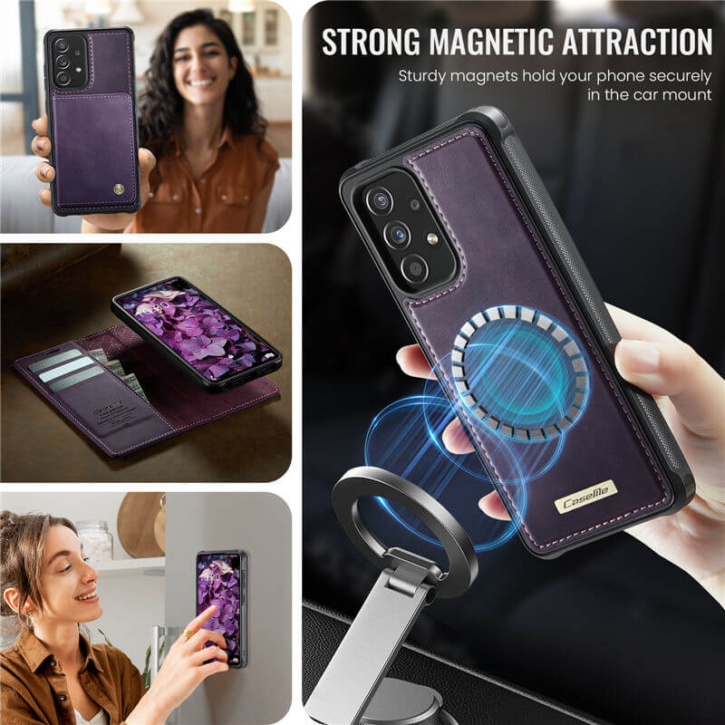 CaseMe Samsung Galaxy A52 2-in-1 Magnetic Wallet Case