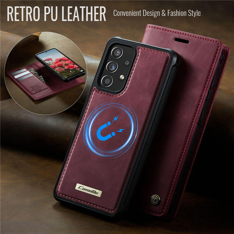 CaseMe Samsung Galaxy A52 2-in-1 Magnetic Wallet Case