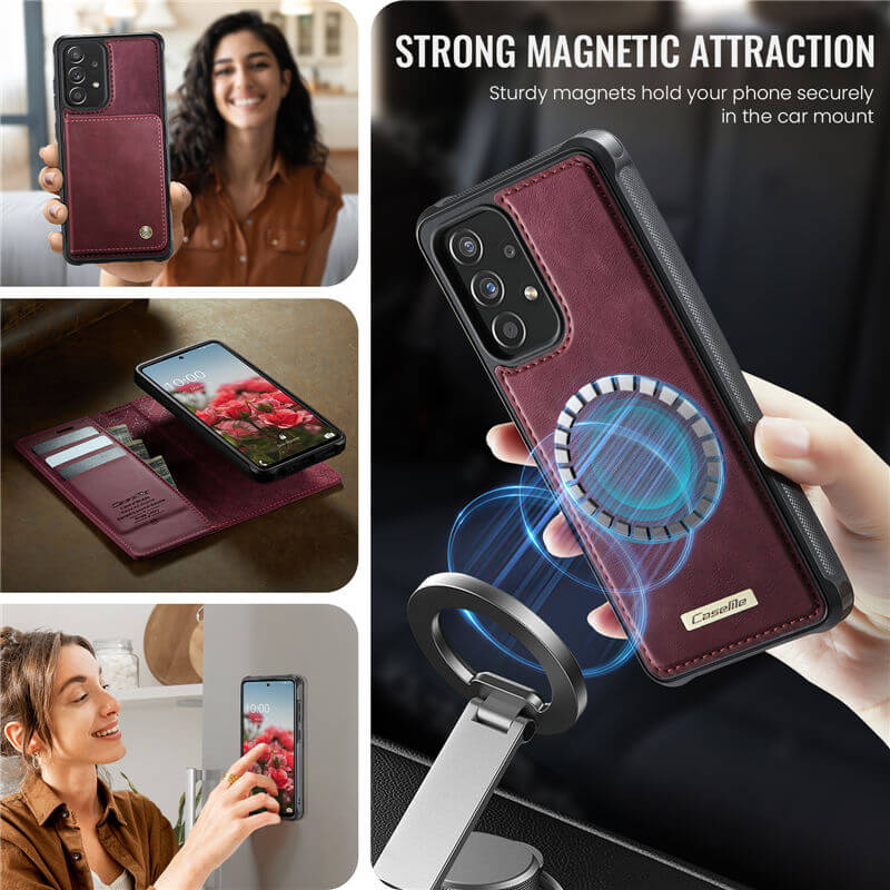 CaseMe Samsung Galaxy A52 2-in-1 Magnetic Wallet Case