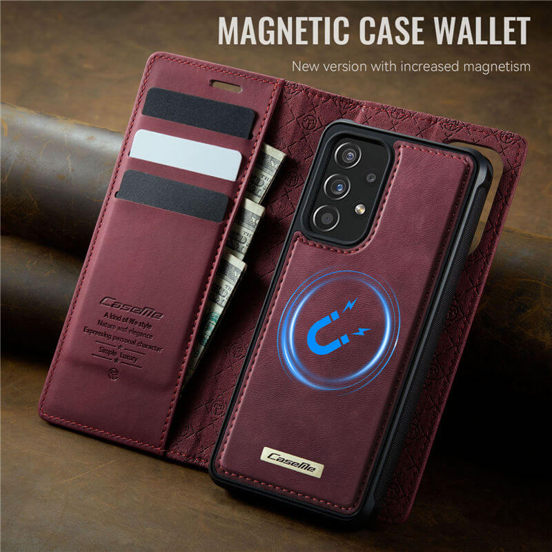 CaseMe Samsung Galaxy A52 2-in-1 Magnetic Wallet Case