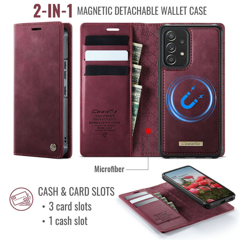 CaseMe Samsung Galaxy A53 5G 2-in-1 Magnetic Wallet Case