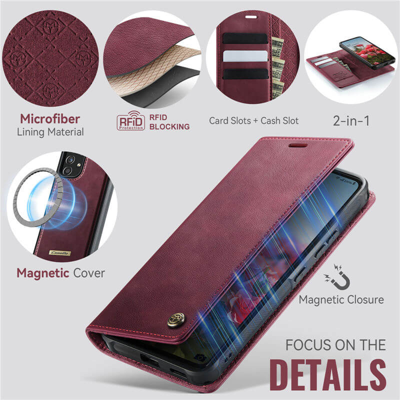 CaseMe Samsung Galaxy A53 5G 2-in-1 Magnetic Wallet Case