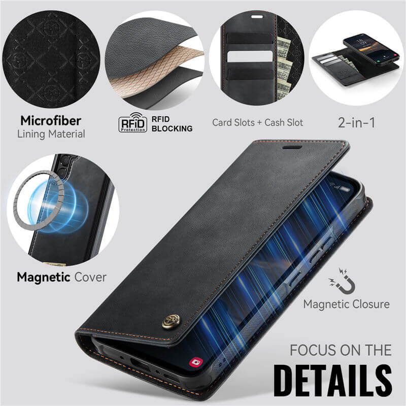 CaseMe Samsung Galaxy A54 5G 2-in-1 Magnetic Wallet Case