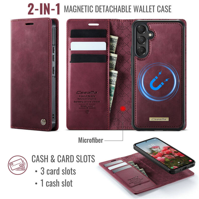 CaseMe Samsung Galaxy A54 5G 2-in-1 Magnetic Wallet Case
