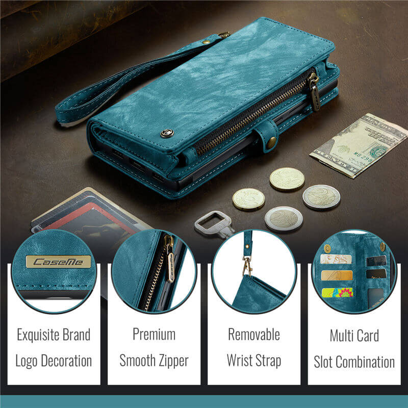 CaseMe Samsung Galaxy A57 2-in-1 Magnetic Wallet Case with Wrist Strap