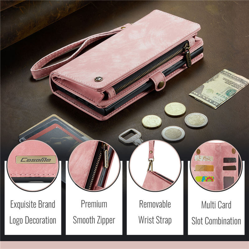 CaseMe Samsung Galaxy A57 2-in-1 Magnetic Wallet Case with Wrist Strap