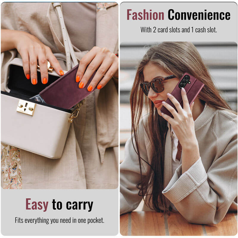 CaseMe Samsung Galaxy A57 Magnetic Wallet Case