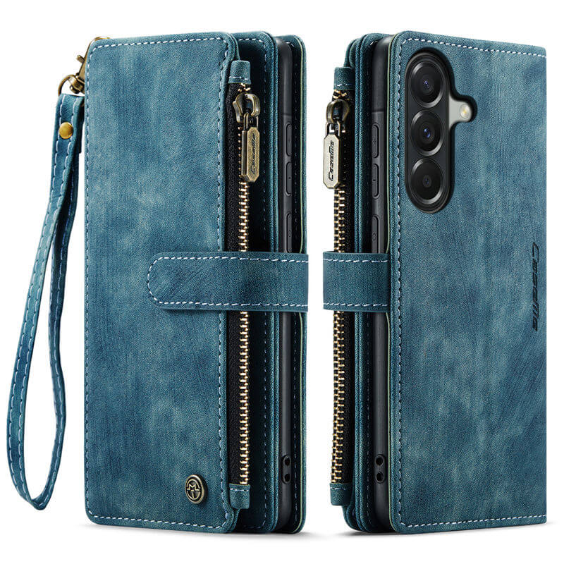 CaseMe Samsung Galaxy A57 Wallet Leather Case with Wrist Strap