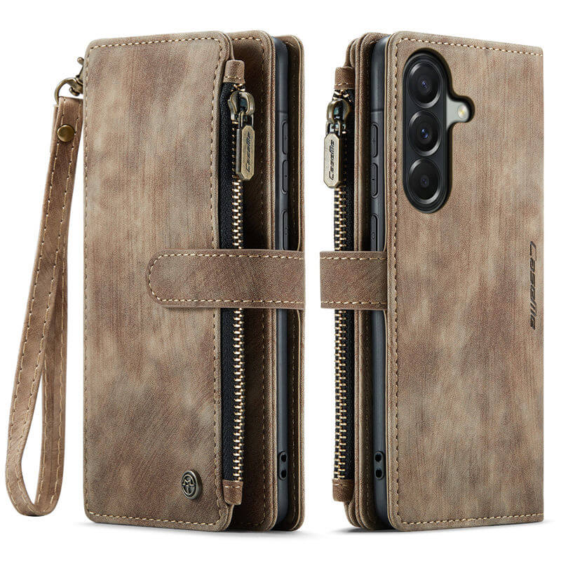 CaseMe Samsung Galaxy A57 Wallet Leather Case with Wrist Strap