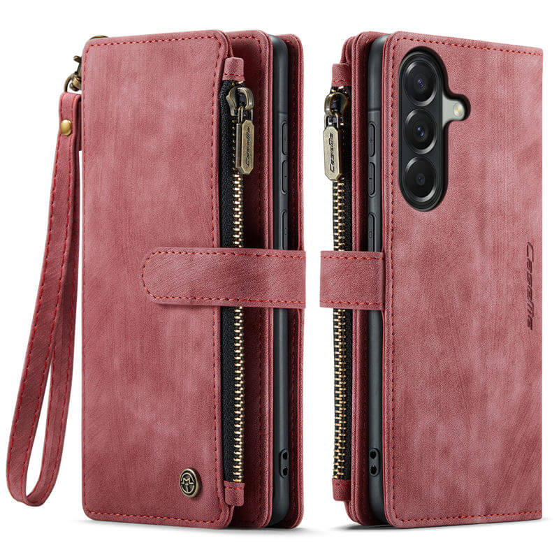 CaseMe Samsung Galaxy A57 Wallet Leather Case with Wrist Strap
