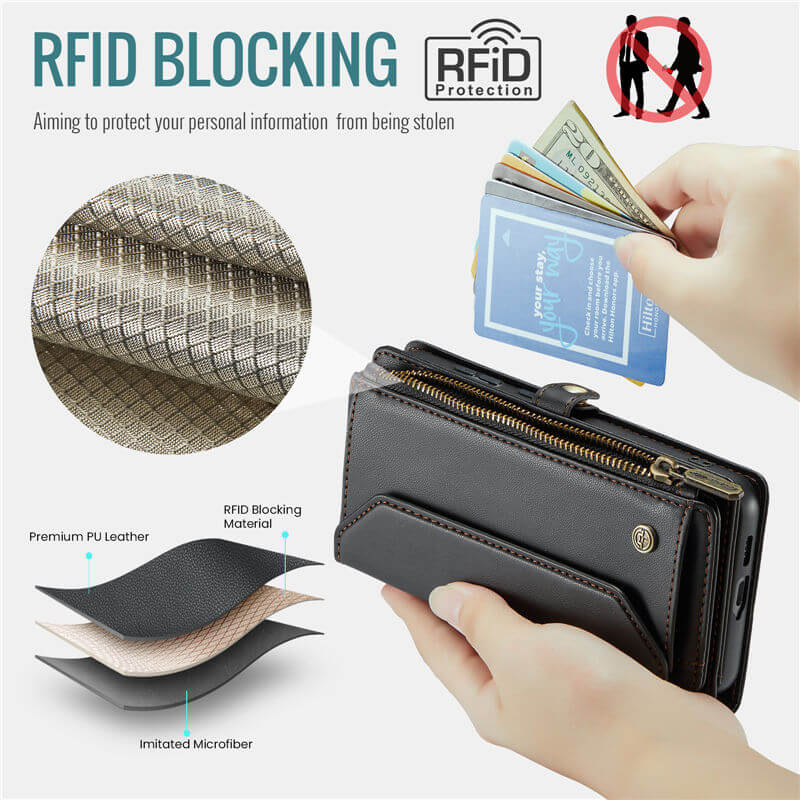 CaseMe Samsung Galaxy A57 Wallet RFID Blocking Crossbody Phone Case