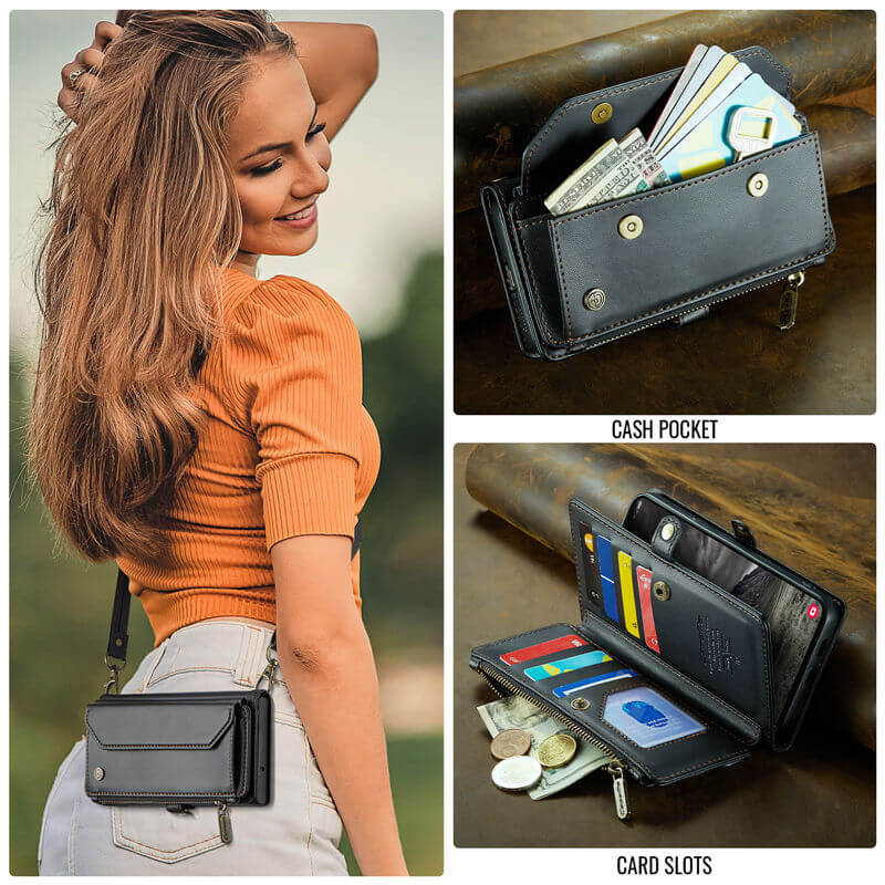 CaseMe Samsung Galaxy A57 Wallet RFID Blocking Crossbody Phone Case