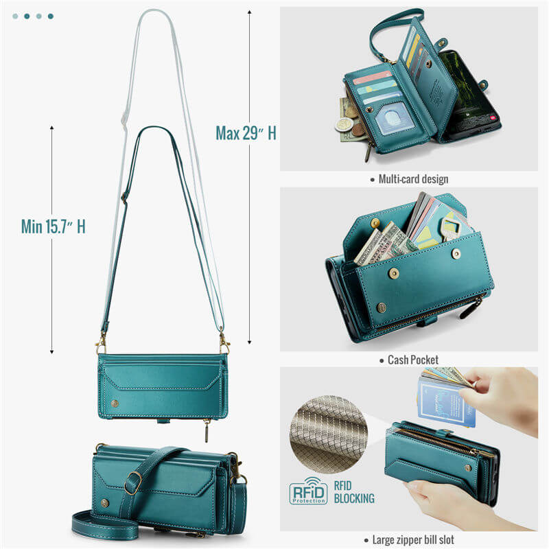 CaseMe Samsung Galaxy A57 Wallet RFID Blocking Crossbody Phone Case