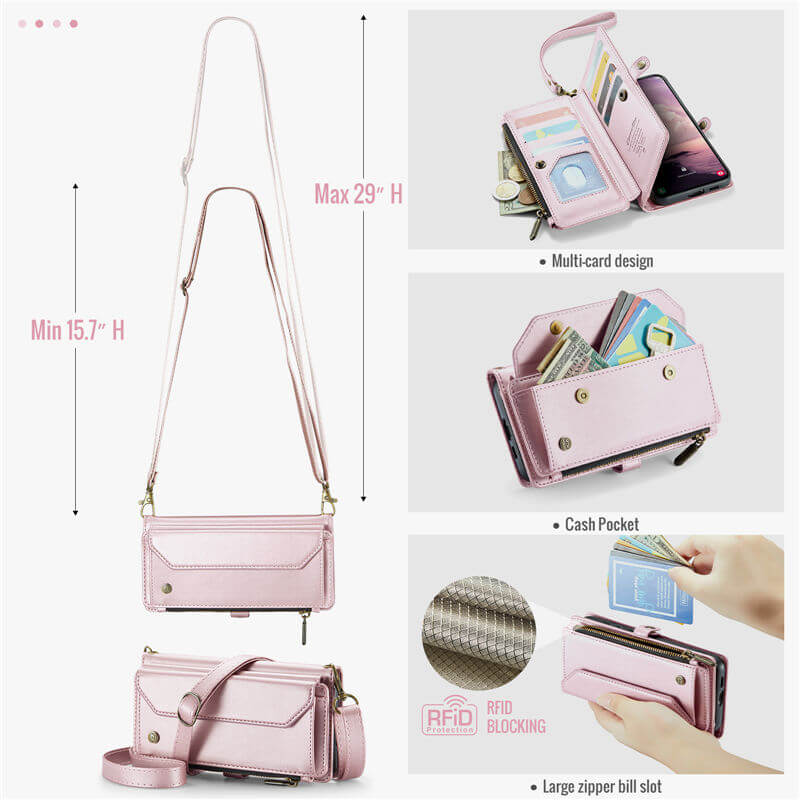 CaseMe Samsung Galaxy A57 Wallet RFID Blocking Crossbody Phone Case