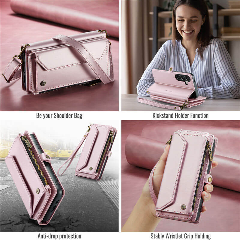 CaseMe Samsung Galaxy A57 Wallet RFID Blocking Crossbody Phone Case