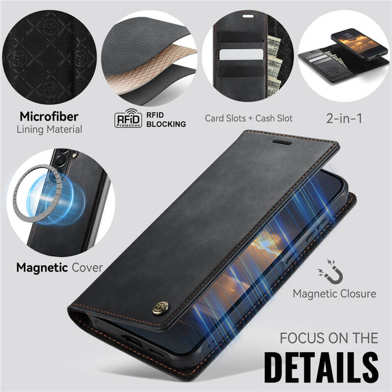CaseMe Samsung Galaxy A57 2-in-1 Magnetic Wallet Case
