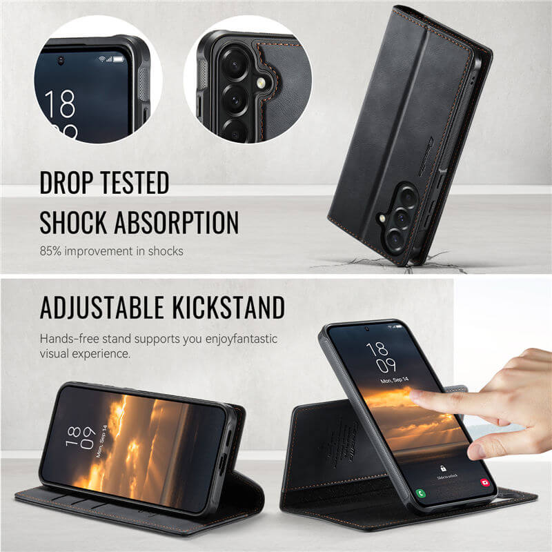 CaseMe Samsung Galaxy A57 2-in-1 Magnetic Wallet Case