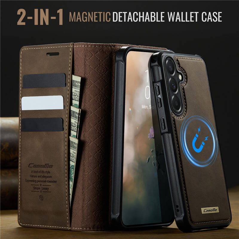 CaseMe Samsung Galaxy A57 2-in-1 Magnetic Wallet Case