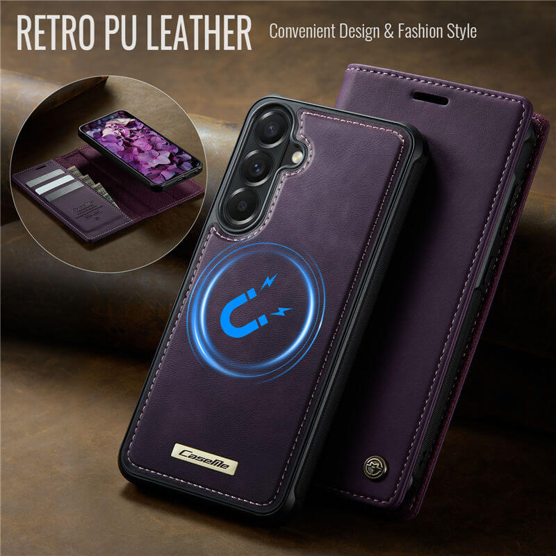 CaseMe Samsung Galaxy A57 2-in-1 Magnetic Wallet Case