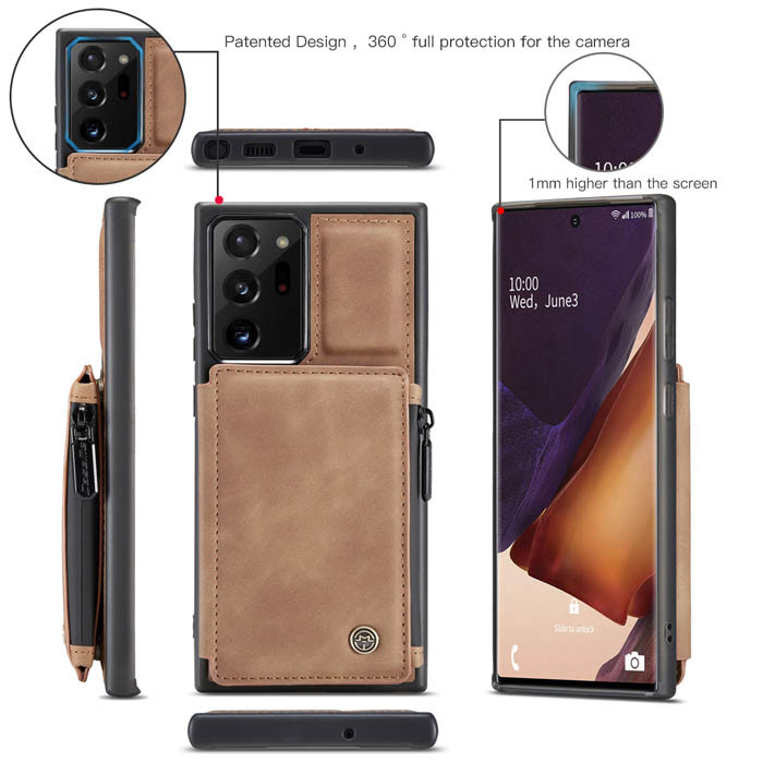 CaseMe Samsung Galaxy Note 20 Ultra Multi-slot Wallet Cover Brown