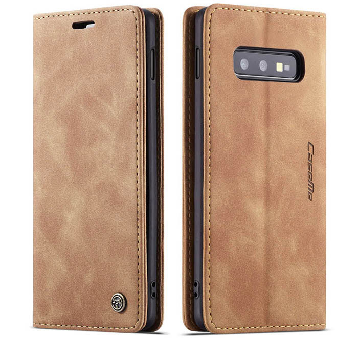 CaseMe Samsung Galaxy S10e Retro Wallet Kickstand Magnetic Flip Leather Case