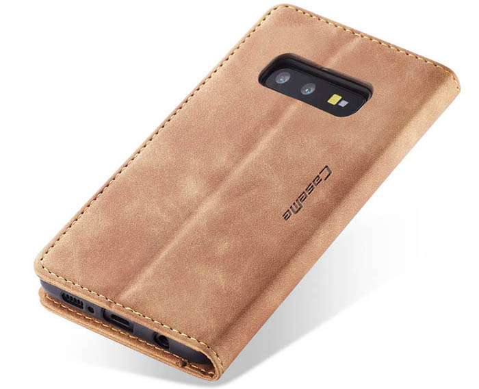 CaseMe Samsung Galaxy S10e Retro Wallet Kickstand Magnetic Flip Leather Case