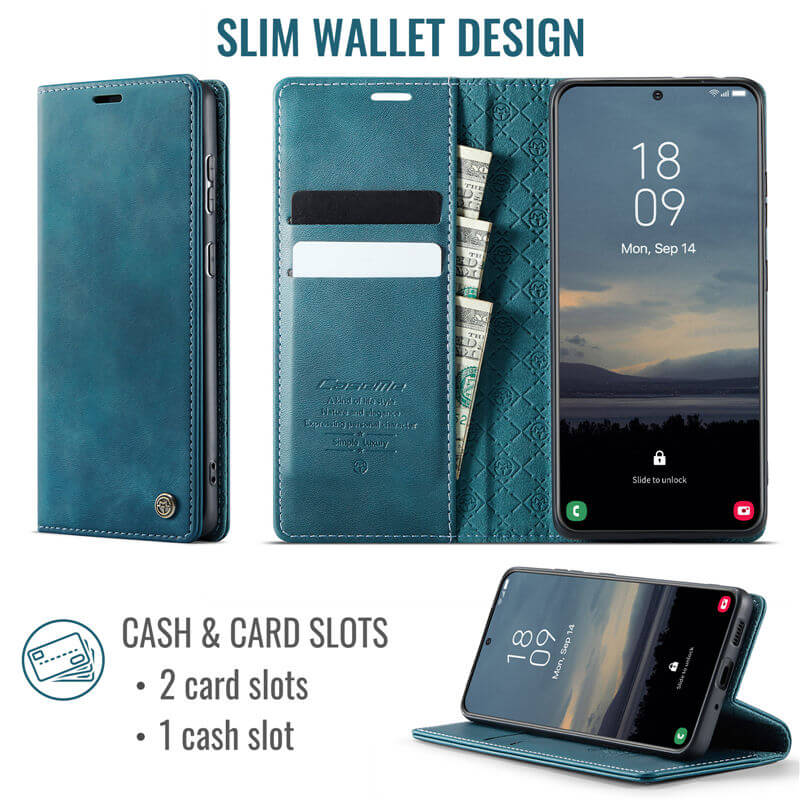 CaseMe Samsung Galaxy S20 FE Magnetic Wallet Case with RFID Blocking