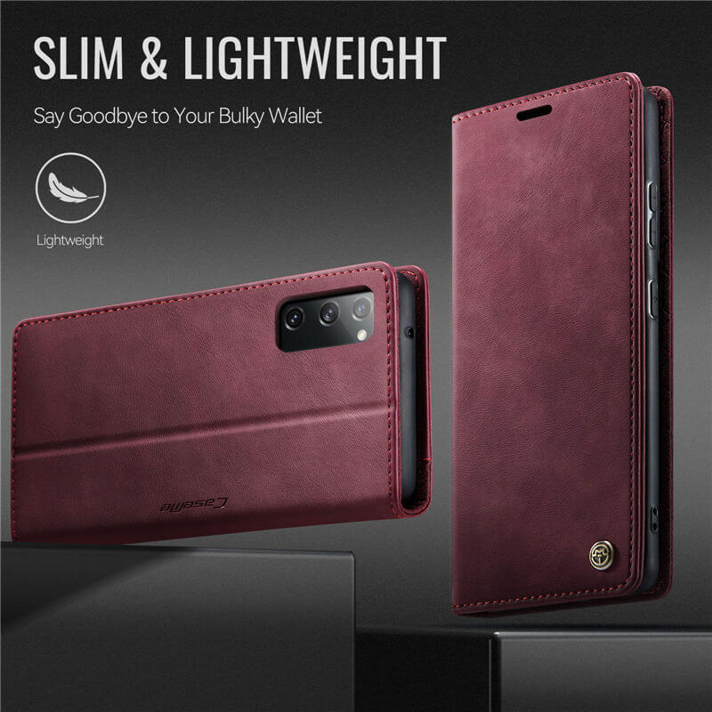CaseMe Samsung Galaxy S20 FE Magnetic Wallet Case with RFID Blocking