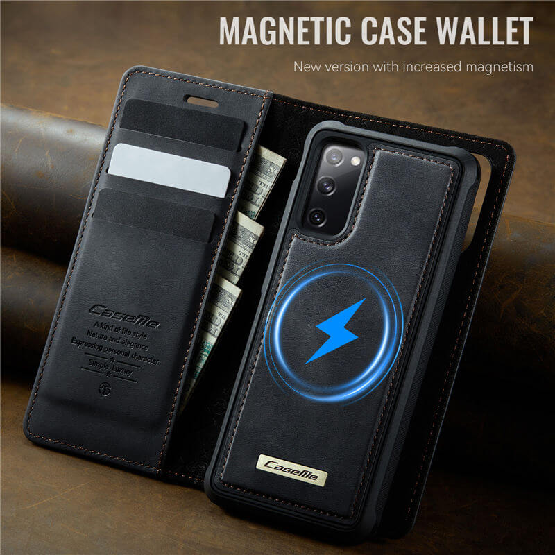 CaseMe Samsung Galaxy S20 FE 2-in-1 Magnetic Wallet Case