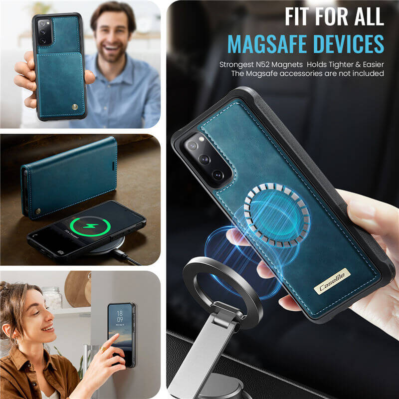 CaseMe Samsung Galaxy S20 FE 2-in-1 Magnetic Wallet Case