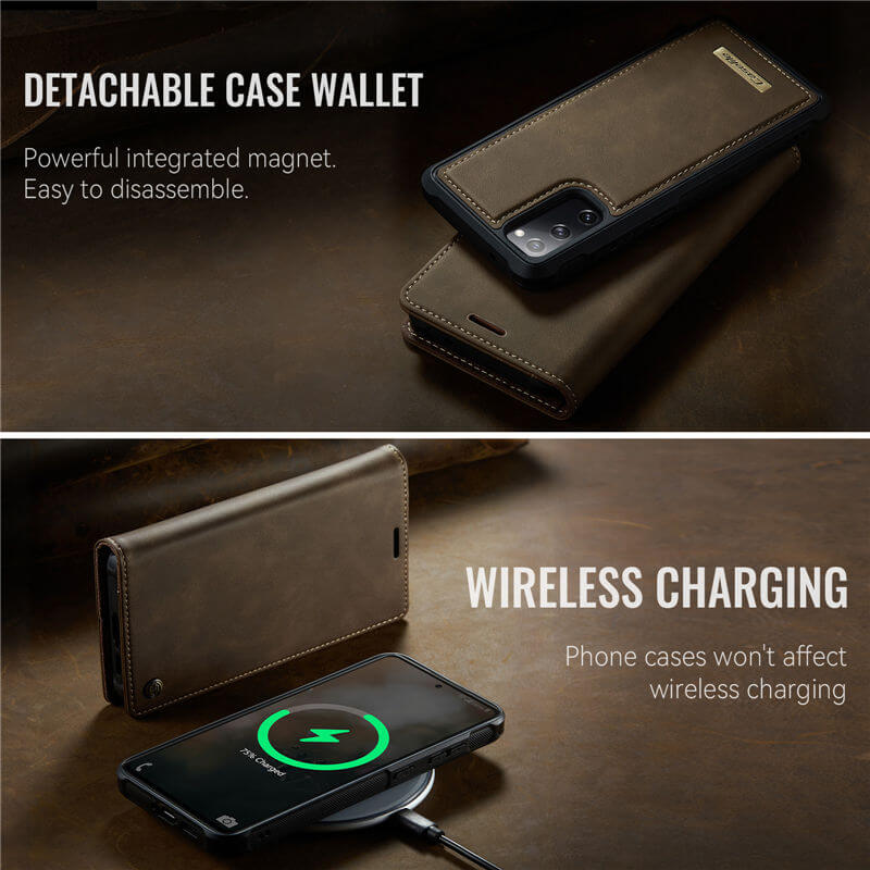 CaseMe Samsung Galaxy S20 FE 2-in-1 Magnetic Wallet Case