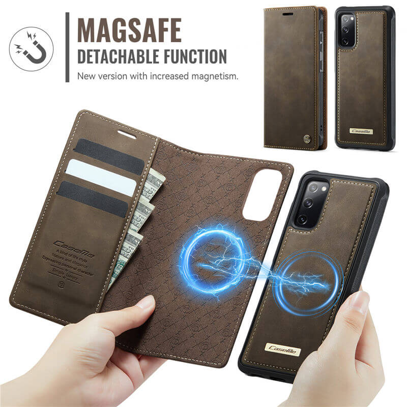 CaseMe Samsung Galaxy S20 FE 2-in-1 Magnetic Wallet Case